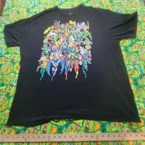 DC Batman Superman Flash Aquaman Villains Black T-Shirt Size 2XL XXL